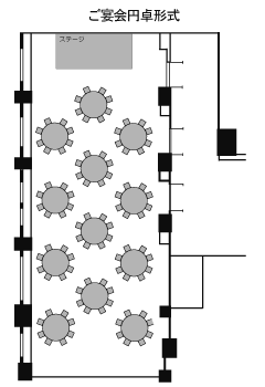 ご宴会円卓形式