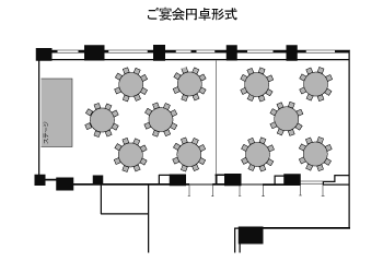 ご宴会円卓形式